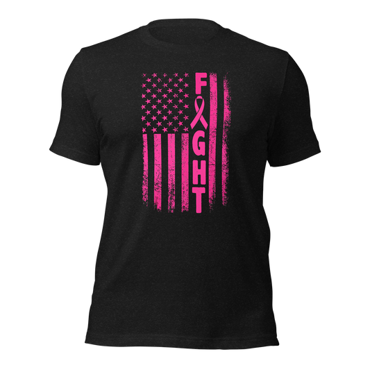 Fight Breast Cancer Flag Unisex t-shirt