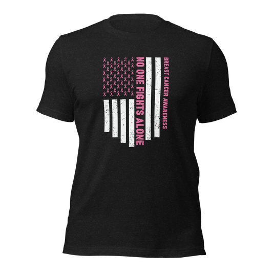 Breast Cancer Awareness No One Fights Alone t-shirt